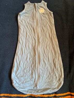Dreamland baby Sleeveless blue bamboo Baby Sleep Sack with Front Zip